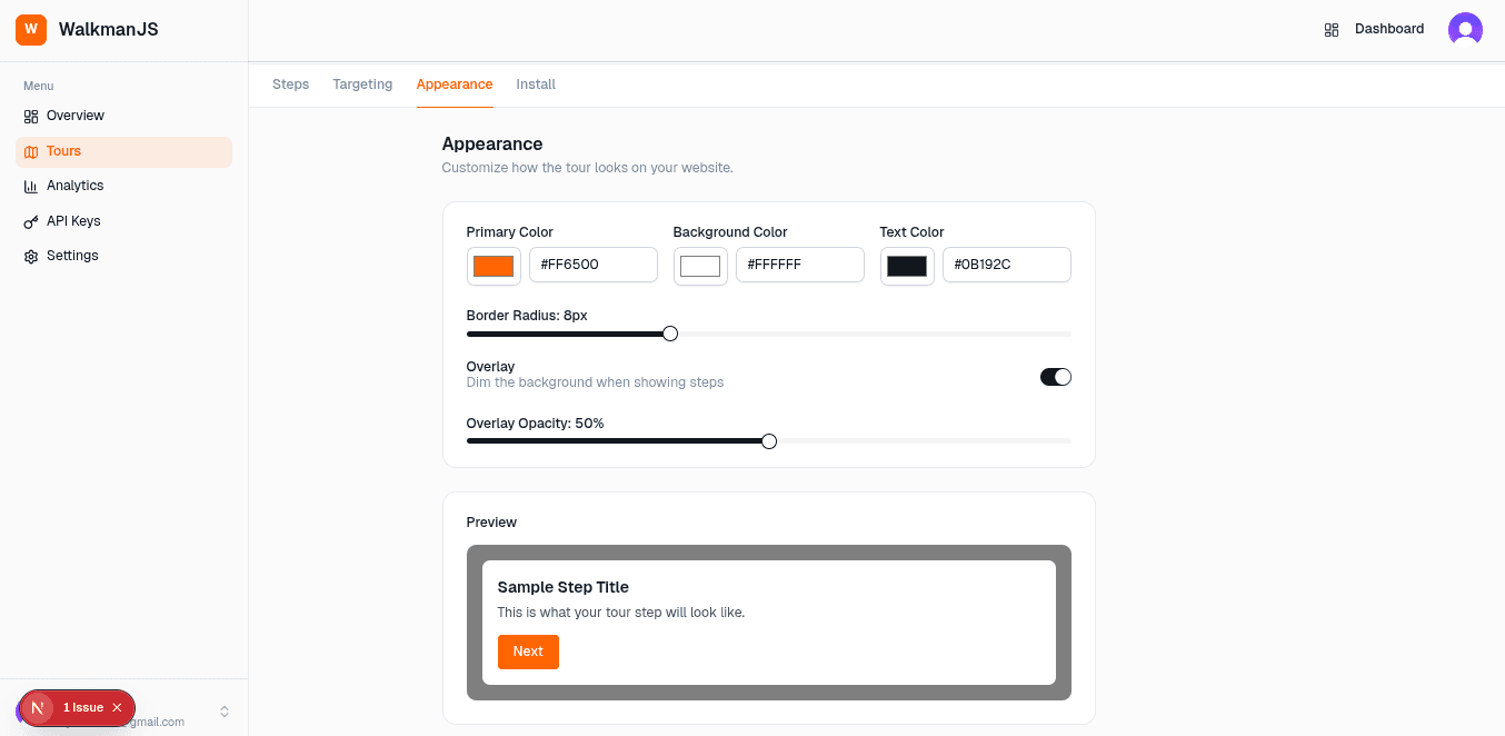 Customize Appearance